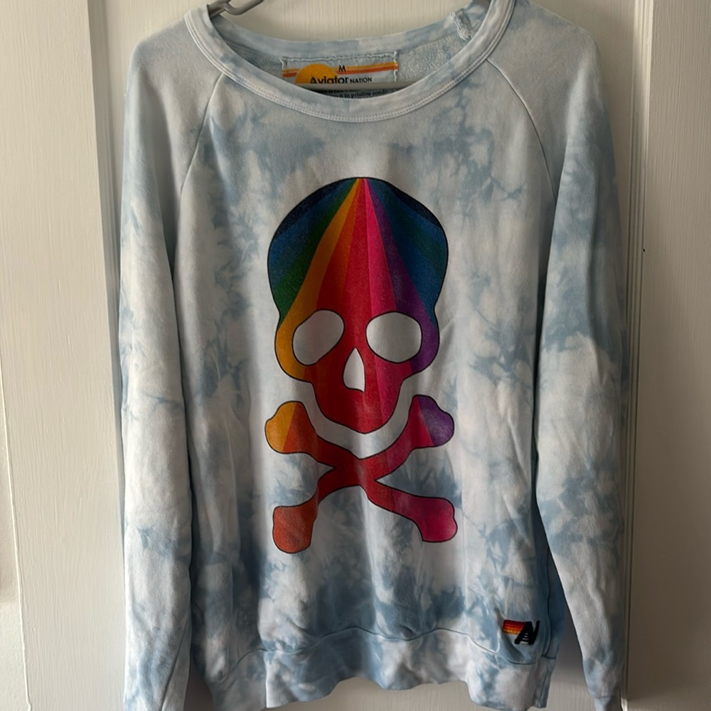 Aviator nation tye dye sweatshirt. Size m